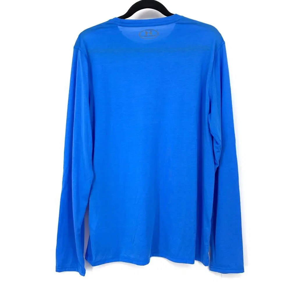 Under Armour Long Sleeve Crew Neck Activewear T-Shirt Mens Sz M Loose Fit Blue